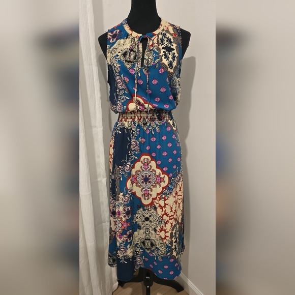 CHARLES HENRY Artful / Bohemian Print Dress, Size S - Picture 2 of 9